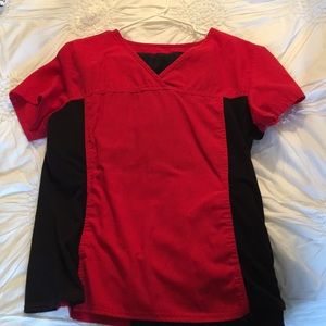 Black and Red Cherokee scrub top